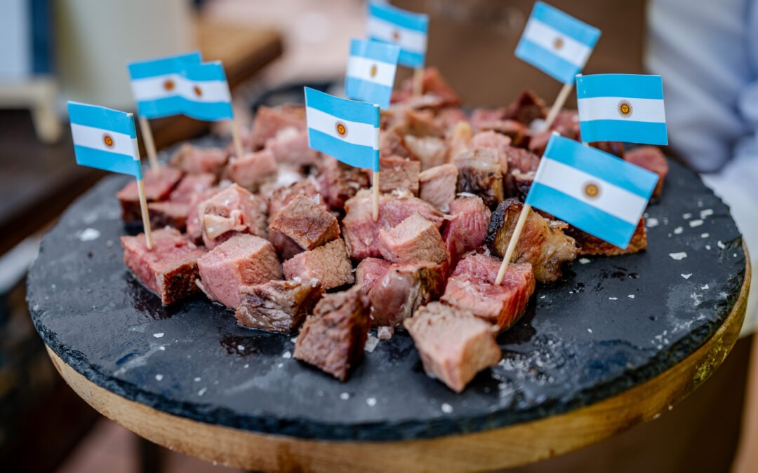 Parrilla argentina en casa o la finca en otoño en Madrid